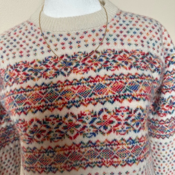 Multicolor Patterned Men's Sweater - Picture 3 of 8